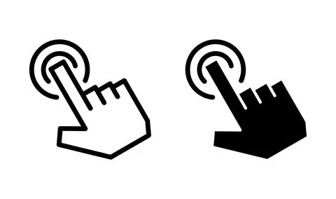 Hand cursor icon vector. hand click icon. pointer icon. cursor Stock Illustration