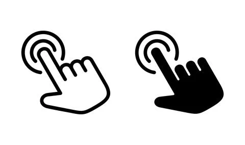 Hand cursor icon vector. hand click icon. pointer icon. cursor Stock-Illustration