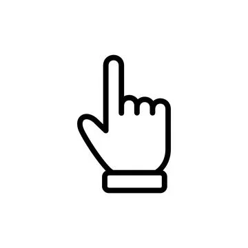 Hand cursor icon vector illustration. cursor sign and symbol. hand cursor i.. Illustrazione stock
