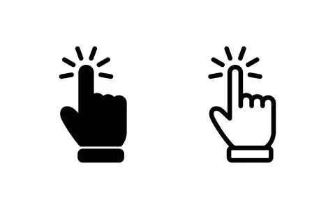 Hand cursor icon vector illustration. cursor sign and symbol. hand cursor i.. イラスト素材