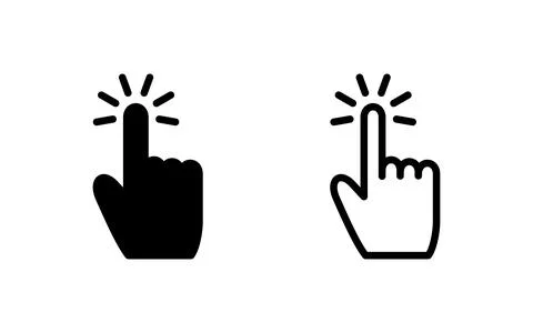 Hand cursor icon vector illustration. cursor sign and symbol. hand cursor i.. Stock Illustration