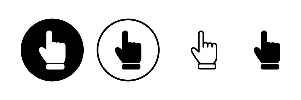 Hand cursor icon vector illustration. cursor sign and symbol. hand cursor i.. Stock Illustration