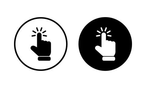 Hand cursor icon vector illustration. cursor sign and symbol. hand cursor i.. Stock Illustration