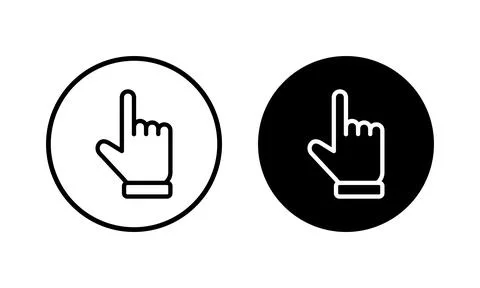 Hand cursor icon vector illustration. cursor sign and symbol. hand cursor i.. Stockillustratie