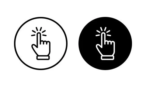 Hand cursor icon vector illustration. cursor sign and symbol. hand cursor i.. Stock Illustration