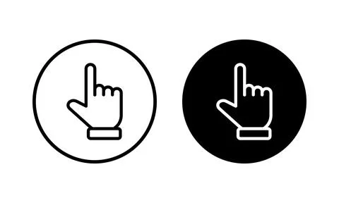 Hand cursor icon vector illustration. cursor sign and symbol. hand cursor i.. Stock Illustration
