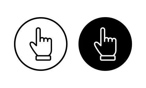 Hand cursor icon vector illustration. cursor sign and symbol. hand cursor i.. Stock Illustration