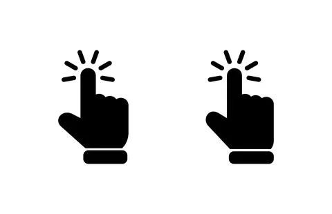 Hand cursor icon vector illustration. cursor sign and symbol. hand cursor i.. Stock Illustration