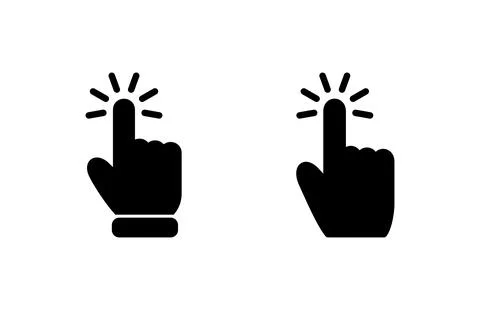 Hand cursor icon vector illustration. cursor sign and symbol. hand cursor i.. Stock Illustration