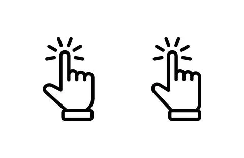 Hand cursor icon vector illustration. cursor sign and symbol. hand cursor i.. Stock Illustration