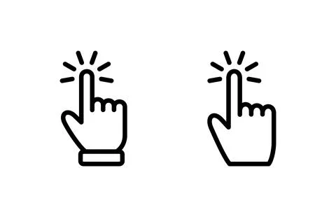 Hand cursor icon vector illustration. cursor sign and symbol. hand cursor i.. Stock Illustration