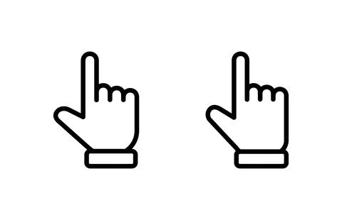 Hand cursor icon vector illustration. cursor sign and symbol. hand cursor i.. Stock Illustration