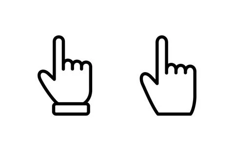Hand cursor icon vector illustration. cursor sign and symbol. hand cursor i.. イラスト素材