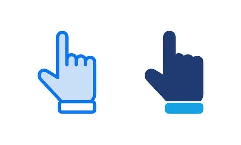 Hand cursor icon vector illustration. cursor sign and symbol. hand cursor i.. Stock Illustration