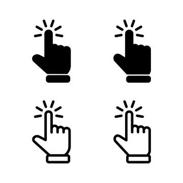 Hand cursor icon vector illustration. cursor sign and symbol. hand cursor i.. Stock Illustration