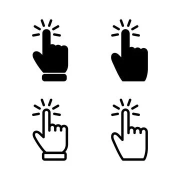Hand cursor icon vector illustration. cursor sign and symbol. hand cursor i.. Stock Illustration