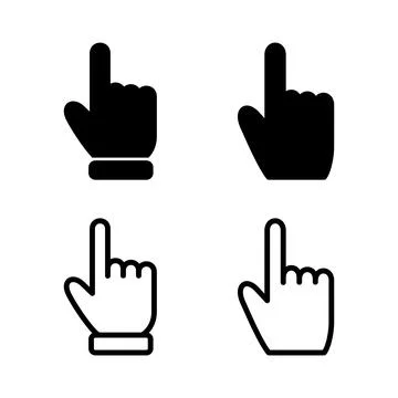Hand cursor icon vector illustration. cursor sign and symbol. hand cursor i.. Stock Illustration