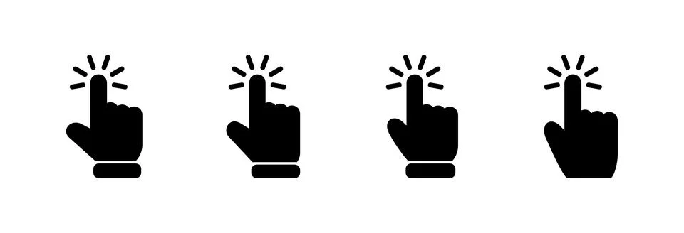 Hand cursor icon vector illustration. cursor sign and symbol. hand cursor i.. Stock Illustration