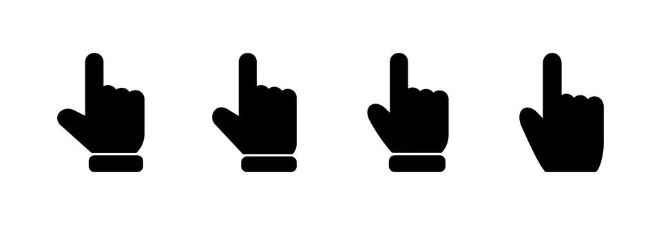Hand cursor icon vector illustration. cursor sign and symbol. hand cursor i.. Stock Illustration