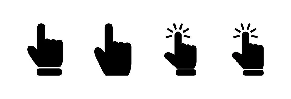 Hand cursor icon vector illustration. cursor sign and symbol. hand cursor i.. Stock Illustration
