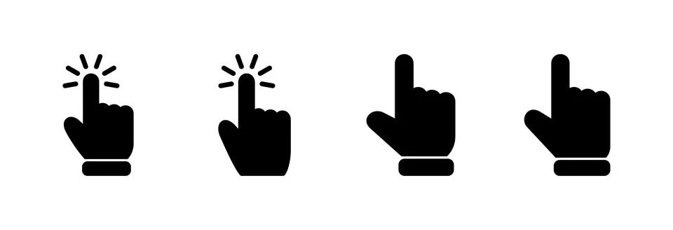 Hand cursor icon vector illustration. cursor sign and symbol. hand cursor i.. Stock Illustration