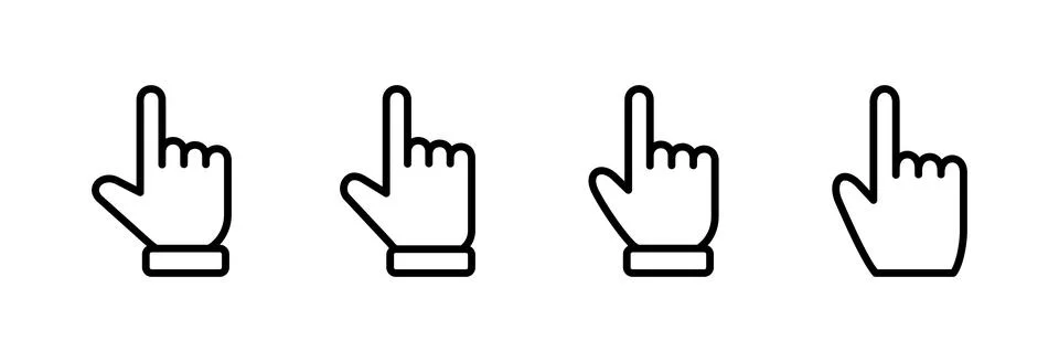 Hand cursor icon vector illustration. cursor sign and symbol. hand cursor i.. Stock Illustration