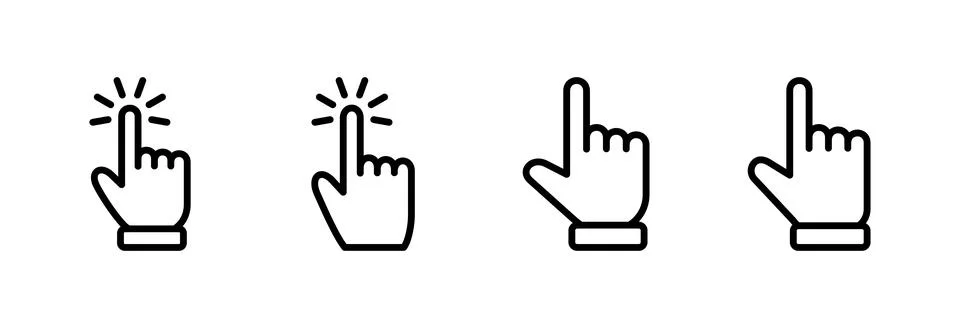 Hand cursor icon vector illustration. cursor sign and symbol. hand cursor i.. イラスト素材