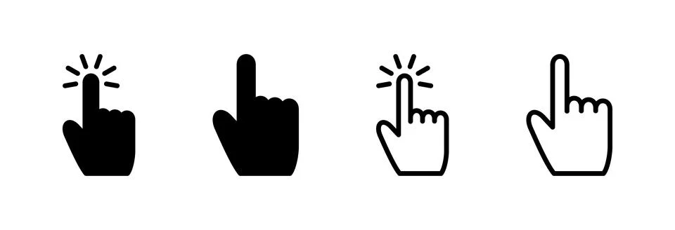 Hand cursor icon vector illustration. cursor sign and symbol. hand cursor i.. Illustrazione stock