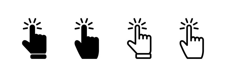 Hand cursor icon vector illustration. cursor sign and symbol. hand cursor i.. イラスト素材