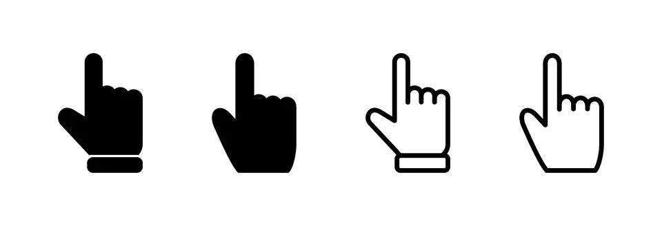 Hand cursor icon vector illustration. cursor sign and symbol. hand cursor i.. 스톡 일러스트