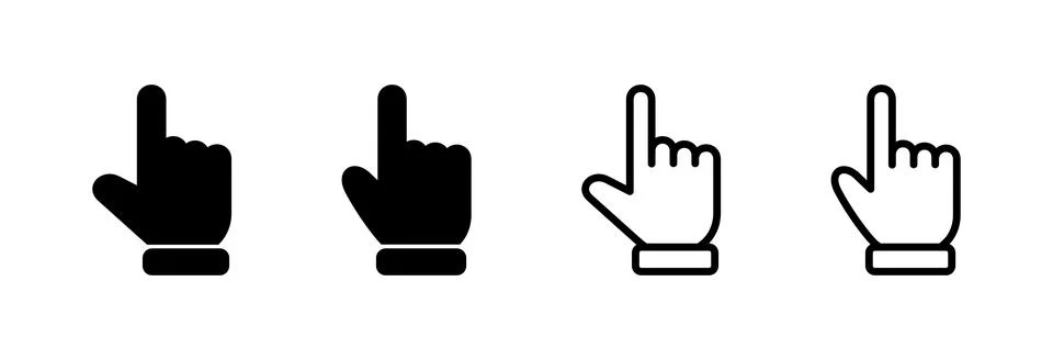 Hand cursor icon vector illustration. cursor sign and symbol. hand cursor i.. Stock Illustration