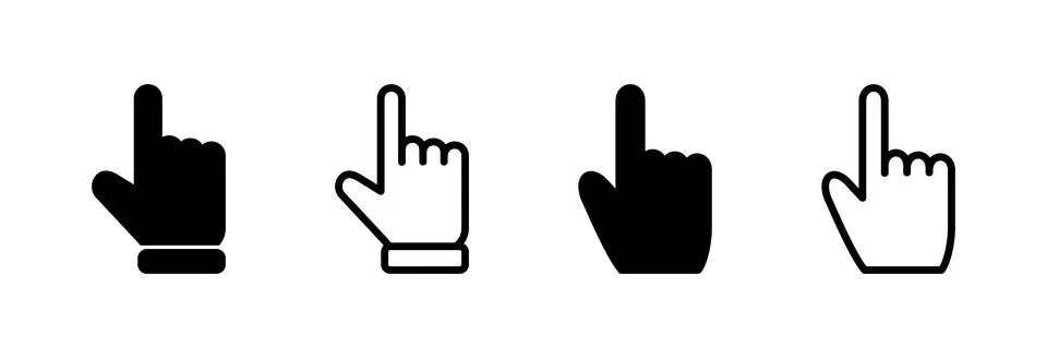 Hand cursor icon vector illustration. cursor sign and symbol. hand cursor i.. Stockillustratie