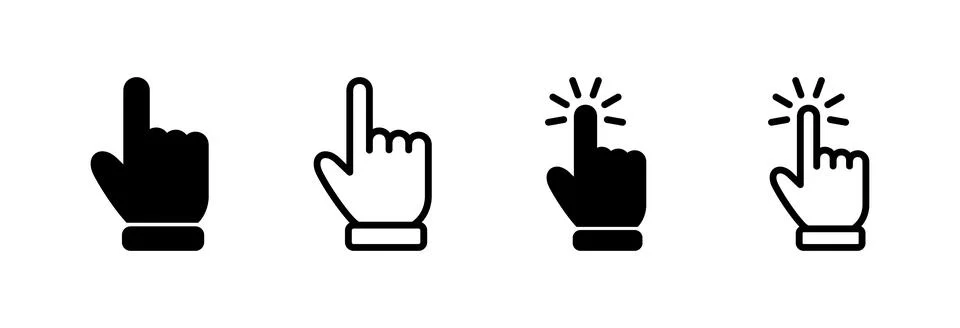 Hand cursor icon vector illustration. cursor sign and symbol. hand cursor i.. 스톡 일러스트
