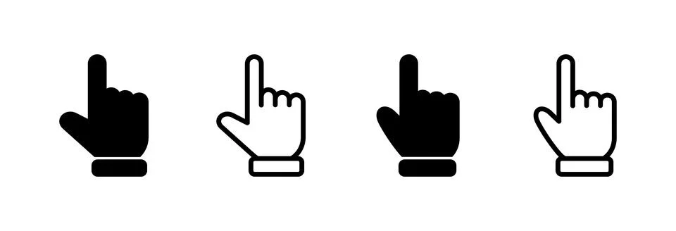 Hand cursor icon vector illustration. cursor sign and symbol. hand cursor i.. 스톡 일러스트