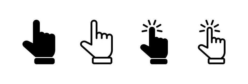 Hand cursor icon vector illustration. cursor sign and symbol. hand cursor i.. 스톡 일러스트