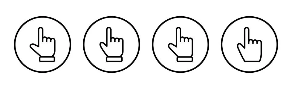 Hand cursor icon vector illustration. cursor sign and symbol. hand cursor i.. Stock Illustration