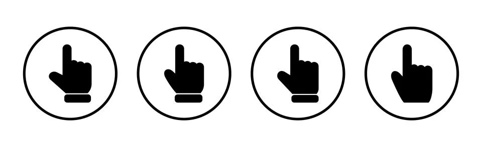 Hand cursor icon vector illustration. cursor sign and symbol. hand cursor i.. Stockillustratie