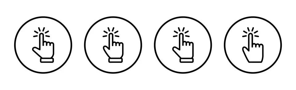 Hand cursor icon vector illustration. cursor sign and symbol. hand cursor i.. 스톡 일러스트