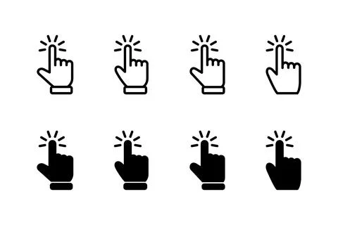 Hand cursor icon vector illustration. cursor sign and symbol. hand cursor i.. Stockillustratie