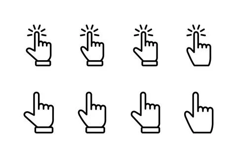 Hand cursor icon vector illustration. cursor sign and symbol. hand cursor i.. 스톡 일러스트
