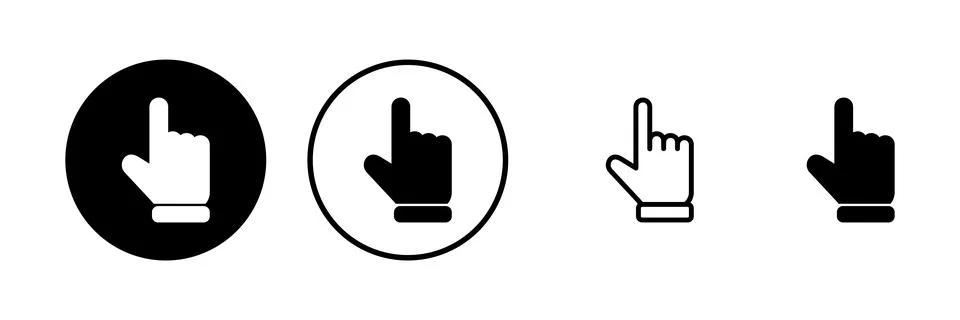 Hand cursor icon vector illustration. cursor sign and symbol. hand cursor i.. Stock Illustration