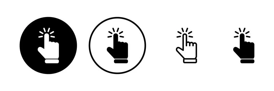 Hand cursor icon vector illustration. cursor sign and symbol. hand cursor i.. Stock Illustration