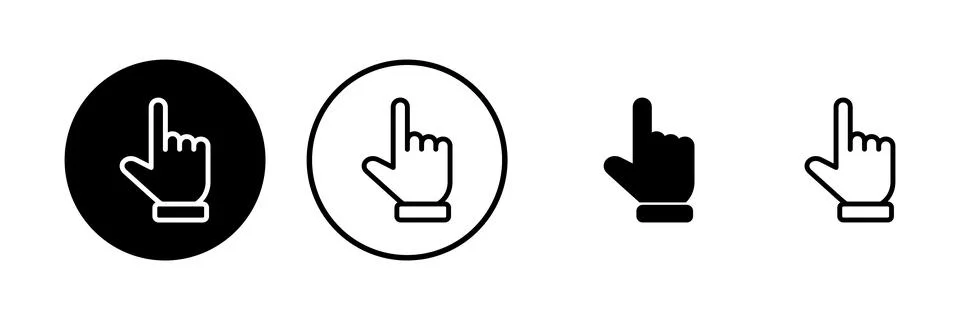 Hand cursor icon vector illustration. cursor sign and symbol. hand cursor i.. Stock Illustration