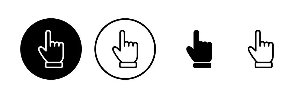 Hand cursor icon vector illustration. cursor sign and symbol. hand cursor i.. Ilustración de archivo