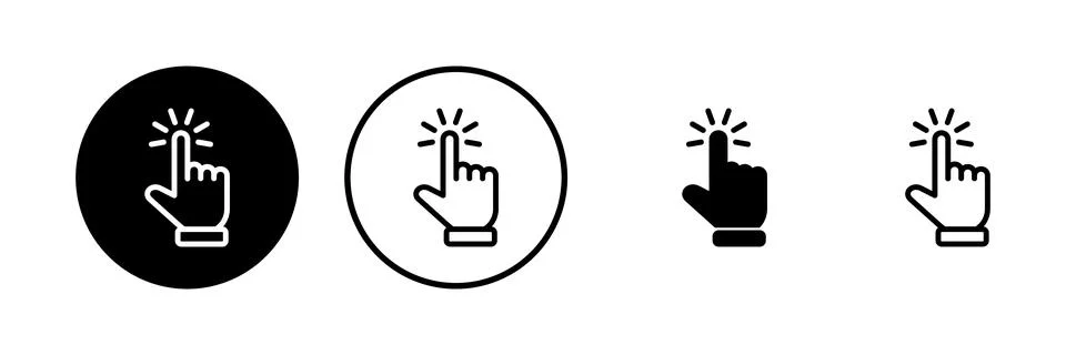 Hand cursor icon vector illustration. cursor sign and symbol. hand cursor i.. Stock-Illustration