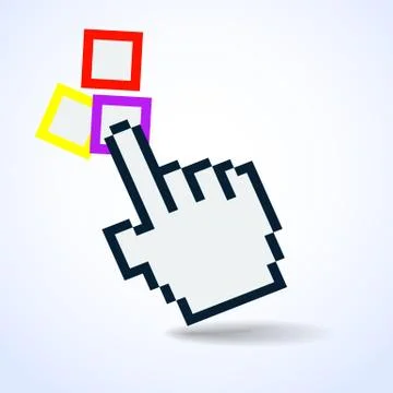 Hand cursor. Illustrazione stock