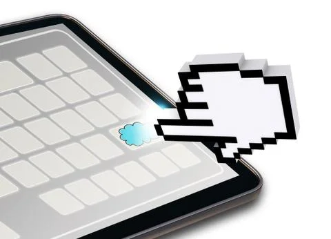 Hand cursor point Stock Illustration