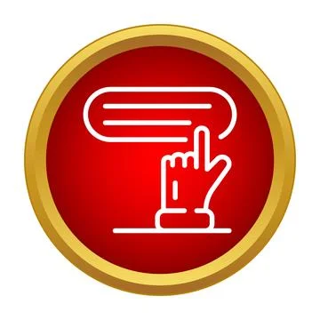 Hand cursor pointing clicking a menu bar icon 库存插图