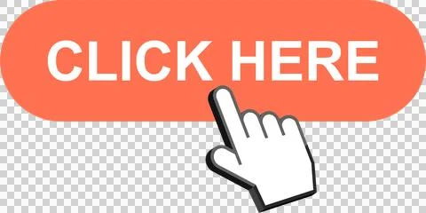 Hand cursor pointing at a rectangular push button with rounded edges, sayin.. イラスト素材