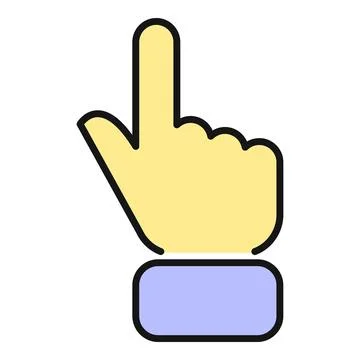 Hand cursor pointing up for selection and click Stock Illustration